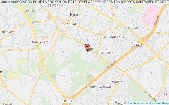 plan association Association Pour La Promotion Et Le Developpement Des Transports Sanitaires Et Des Transports D'urgence De La Gironde - A.t.s.u. 33 Eysines