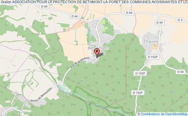 plan association Association Pour La Protection De Bethmont-la-foret Des Communes Avoisinantes Et Leur Environnement Béthemont-la-Forêt