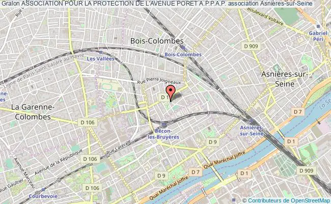 plan association Association Pour La Protection De L'avenue Poret A.p.p.a.p. Asnières-sur-Seine
