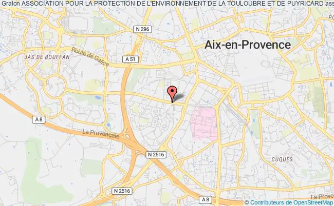 plan association Association Pour La Protection De L'environnement De La Touloubre Et De Puyricard Aix-en-Provence