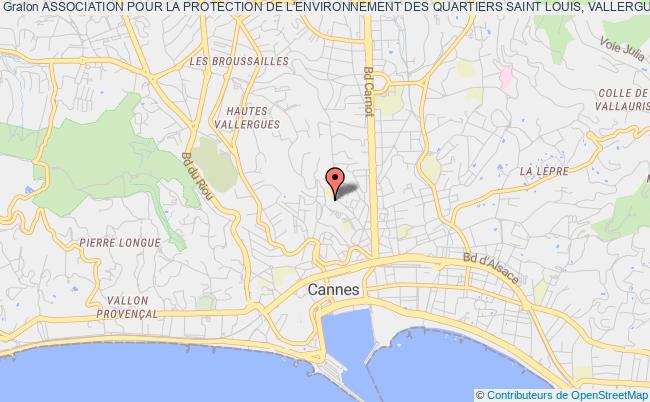 plan association Association Pour La Protection De L'environnement Des Quartiers Saint Louis, Vallergues Et Petit Juas Cannes