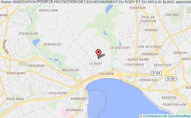 plan association Association Pour La Protection De L'environnement Du Rody Et Du Moulin Blanc Guipavas