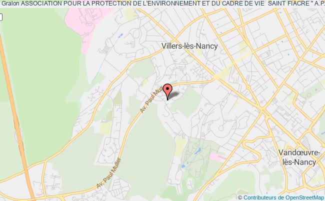 plan association Association Pour La Protection De L'environnement Et Du Cadre De Vie  Saint Fiacre " A.p.e.c.v. Saint Fiacre " Villers-lès-Nancy