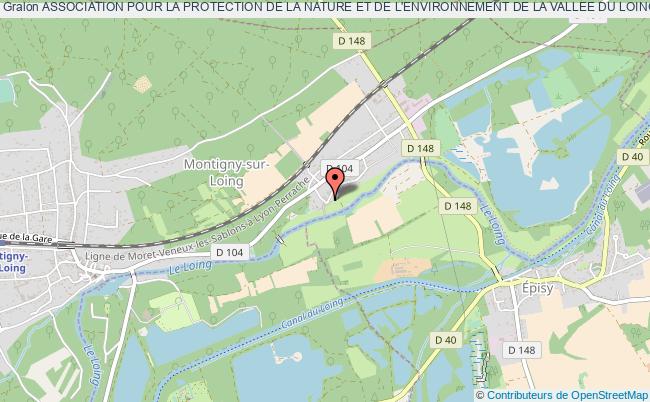 plan association Association Pour La Protection De La Nature Et De L'environnement De La Vallee Du Loing Montigny-sur-Loing