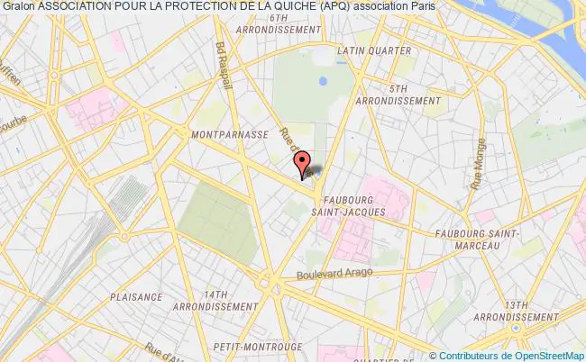 plan association Association Pour La Protection De La Quiche (apq) Paris