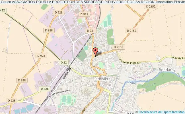 plan association Association Pour La Protection Des Arbres De Pithiviers Et De Sa Region Pithiviers