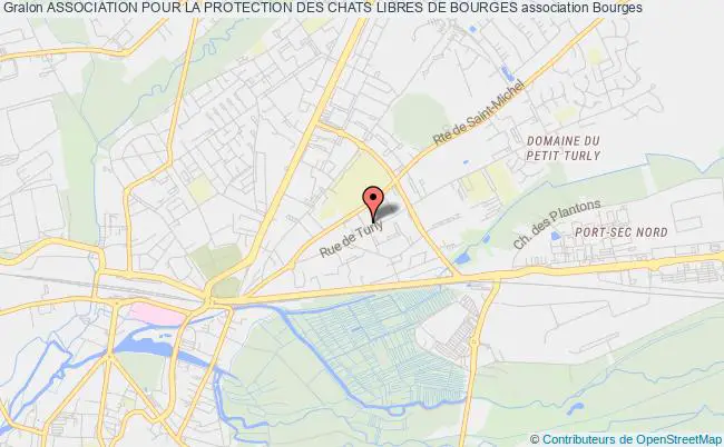 plan association Association Pour La Protection Des Chats Libres De Bourges Bourges