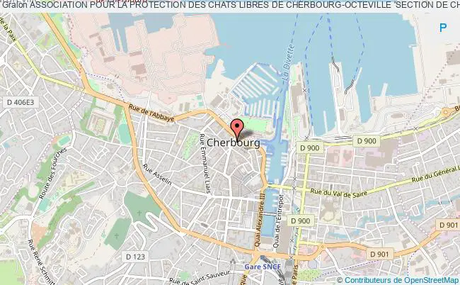 plan association Association Pour La Protection Des Chats Libres De Cherbourg-octeville 'section De Cherbourg' Cherbourg-Octeville