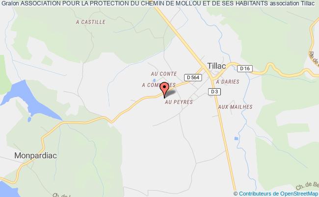 plan association Association Pour La Protection Du Chemin De Mollou Et De Ses Habitants Tillac