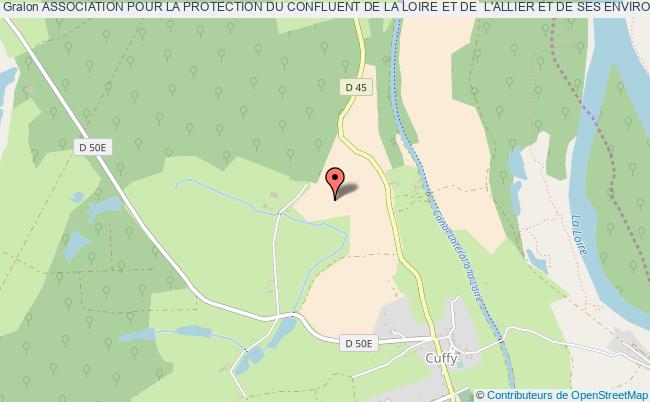 plan association Association Pour La Protection Du Confluent De La Loire Et De  L'allier Et De Ses Environs. Cuffy
