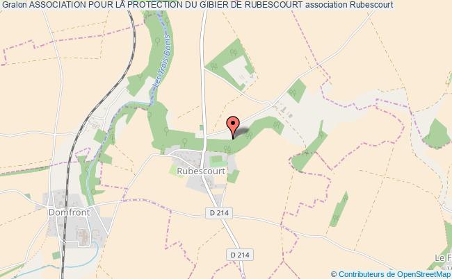 plan association Association Pour La Protection Du Gibier De Rubescourt Rubescourt