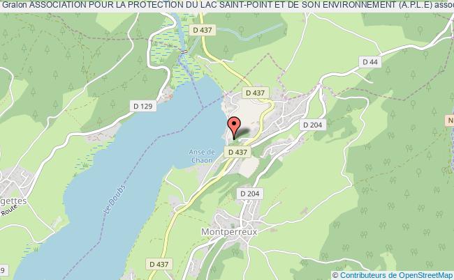 plan association Association Pour La Protection Du Lac Saint-point Et De Son Environnement (a.p.l.e) Montperreux