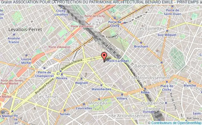 plan association Association Pour La Protection Du Patrimoine Architectural Benard Emile - Printemps Paris