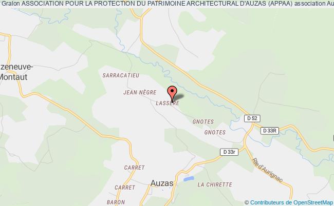 plan association Association Pour La Protection Du Patrimoine Architectural D'auzas (appaa) Auzas