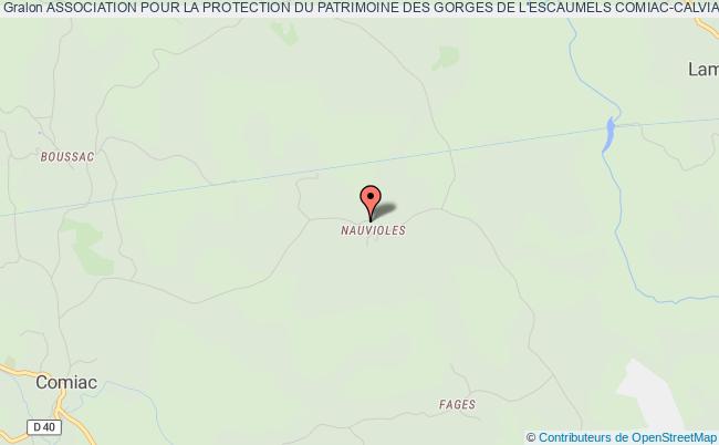 ASSOCIATION POUR LA PROTECTION DU PATRIMOINE DES GORGES DE L'ESCAUMELS COMIAC-CALVIAC-LAMATIVIE