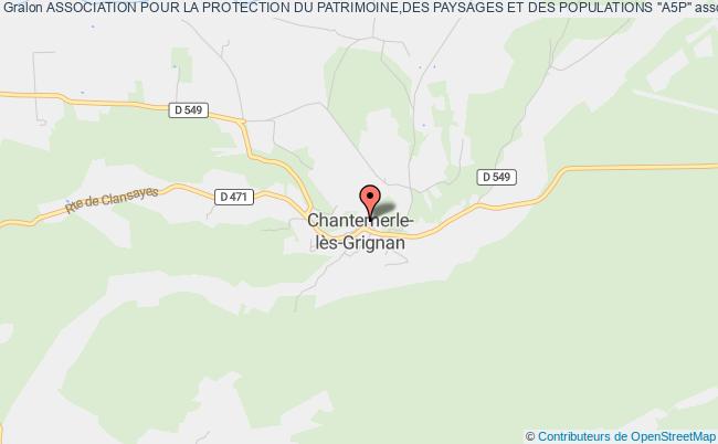 plan association Association Pour La Protection Du Patrimoine,des Paysages Et Des Populations "a5p" Chantemerle-lès-Grignan