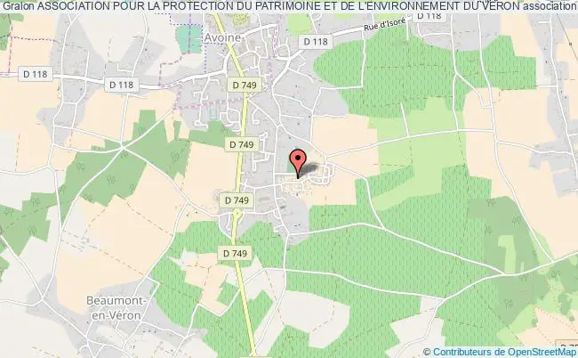plan association Association Pour La Protection Du Patrimoine Et De L'environnement Du Veron Beaumont-en-Véron