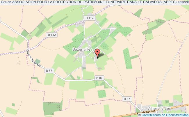 plan association Association Pour La Protection Du Patrimoine Funeraire Dans Le Calvados (appfc) Bazenville