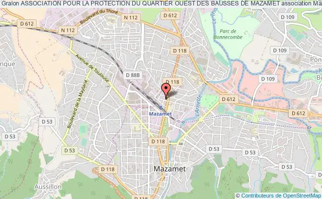plan association Association Pour La Protection Du Quartier Ouest Des Bausses De Mazamet Mazamet