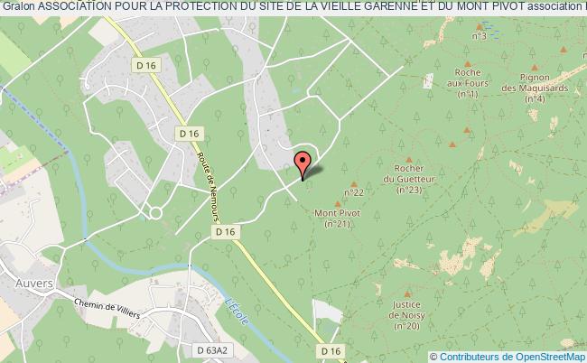 plan association Association Pour La Protection Du Site De La Vieille Garenne Et Du Mont Pivot Noisy-sur-École