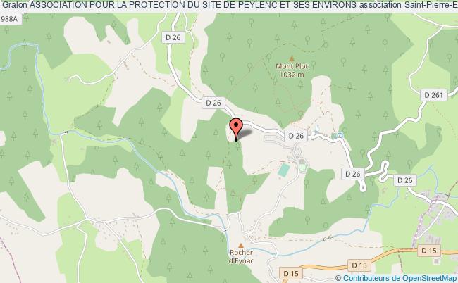 plan association Association Pour La Protection Du Site De Peylenc Et Ses Environs Saint-Pierre-Eynac