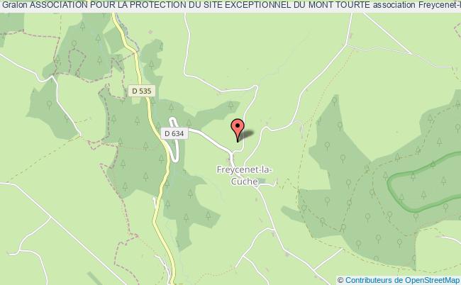 plan association Association Pour La Protection Du Site Exceptionnel Du Mont Tourte Freycenet-la-Cuche