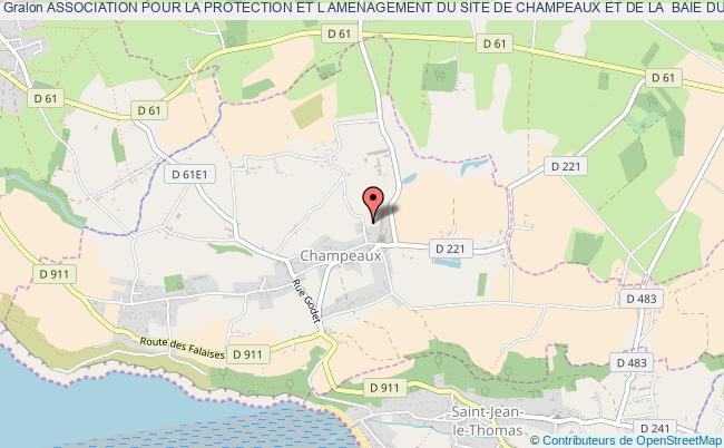 plan association Association Pour La Protection Et L Amenagement Du Site De Champeaux Et De La  Baie Du Mont Saint Michel Champeaux