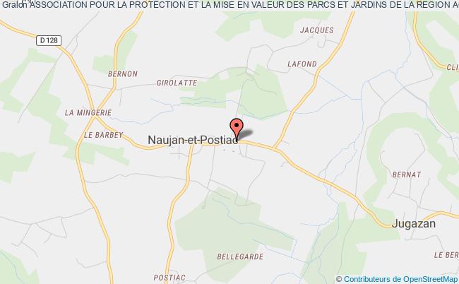 plan association Association Pour La Protection Et La Mise En Valeur Des Parcs Et Jardins De La Region Aquitaine Naujan-et-Postiac
