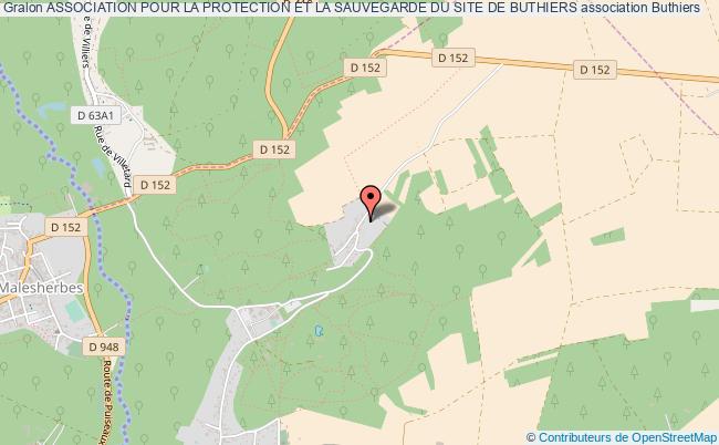 plan association Association Pour La Protection Et La Sauvegarde Du Site De Buthiers Buthiers