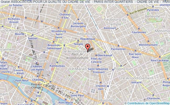 plan association Association Pour La Qualite Du Cadre De Vie  - Paris Inter Quartiers  - Cadre De Vie -  Paris Inter Quartiers - Cvpiq Paris