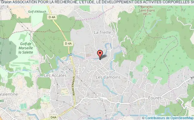 plan association Association Pour La Recherche, L'etude, Le Developpement Des Activites Corporelles Sociales Et Sportives (aredacss) Marseille