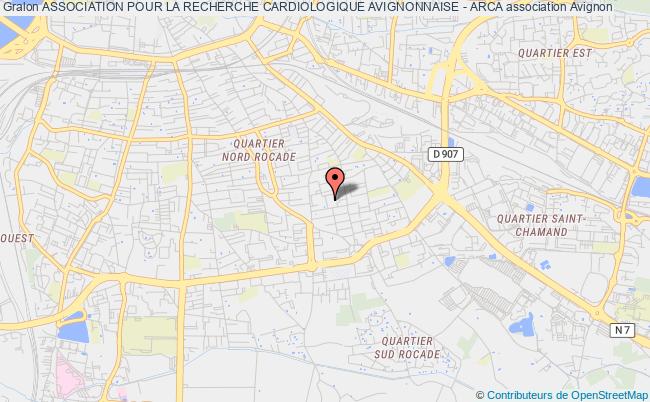 plan association Association Pour La Recherche Cardiologique Avignonnaise - Arca Avignon