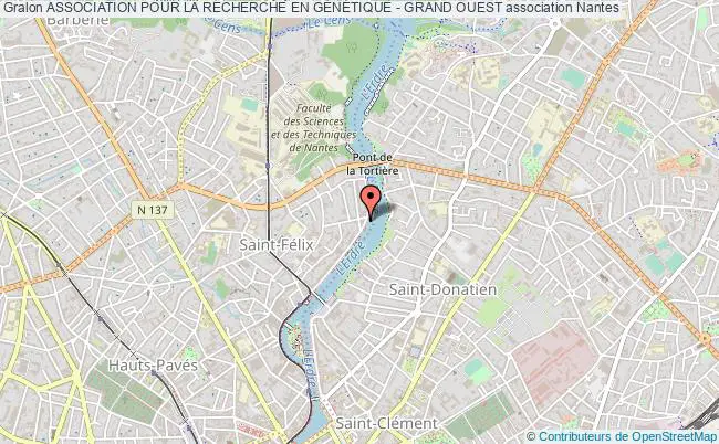 plan association Association Pour La Recherche En GÉnÉtique - Grand Ouest Nantes