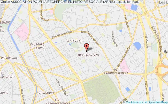 plan association Association Pour La Recherche En Histoire Sociale (arhis) Paris