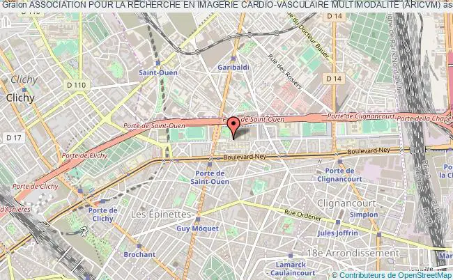 plan association Association Pour La Recherche En Imagerie Cardio-vasculaire Multimodalite (aricvm) Paris 18e