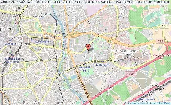 plan association Association Pour La Recherche En Medecine Du Sport De Haut Niveau Montpellier
