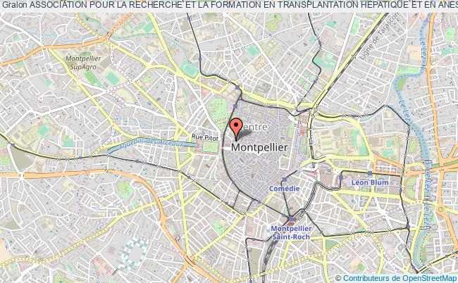 plan association Association Pour La Recherche Et La Formation En Transplantation Hepatique Et En Anesthesie - Reanimation ( A. R. F. T. A. R ) Montpellier