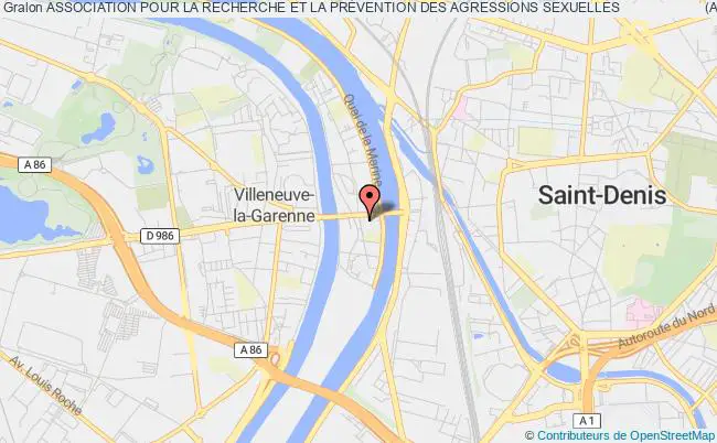 plan association Association Pour La Recherche Et La PrÉvention Des Agressions Sexuelles                      (aprepas) Île-Saint-Denis