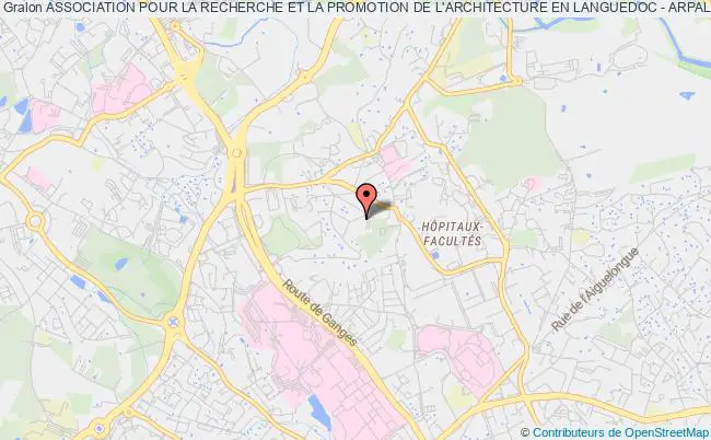 plan association Association Pour La Recherche Et La Promotion De L'architecture En Languedoc - Arpal Montpellier cedex 5