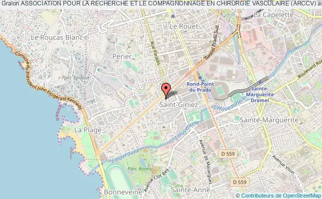 plan association Association Pour La Recherche Et Le Compagnonnage En Chirurgie Vasculaire (arccv) Marseille
