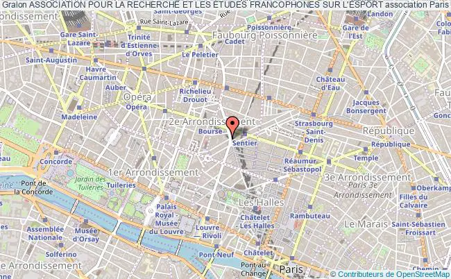 plan association Association Pour La Recherche Et Les Études Francophones Sur L'esport Paris