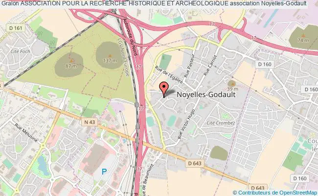 plan association Association Pour La Recherche Historique Et Archeologique Noyelles-Godault