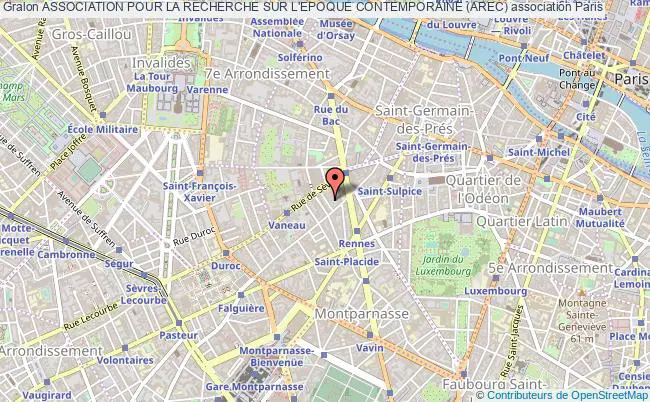 plan association Association Pour La Recherche Sur L'epoque Contemporaine (arec) Paris