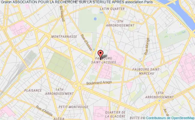 plan association Association Pour La Recherche Sur La Sterilite Apres Paris