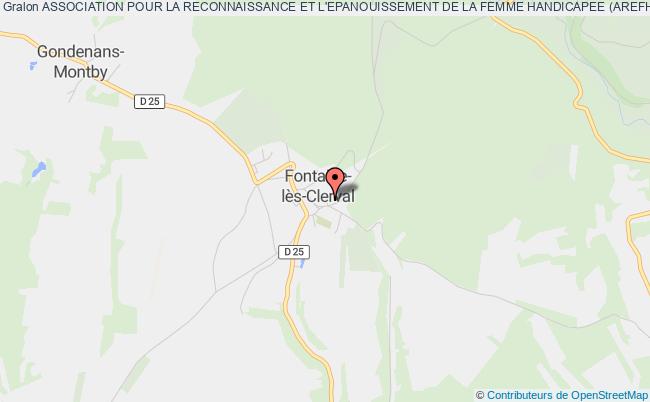 plan association Association Pour La Reconnaissance Et L'epanouissement De La Femme Handicapee (arefh) Fontaine-lès-Clerval