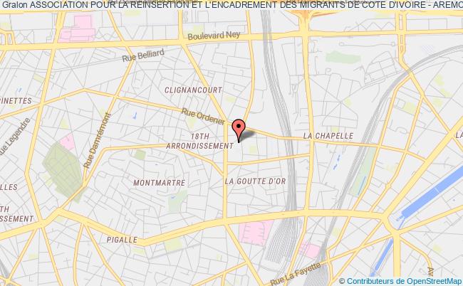plan association Association Pour La Reinsertion Et L'encadrement Des Migrants De Cote D'ivoire - Aremci Paris