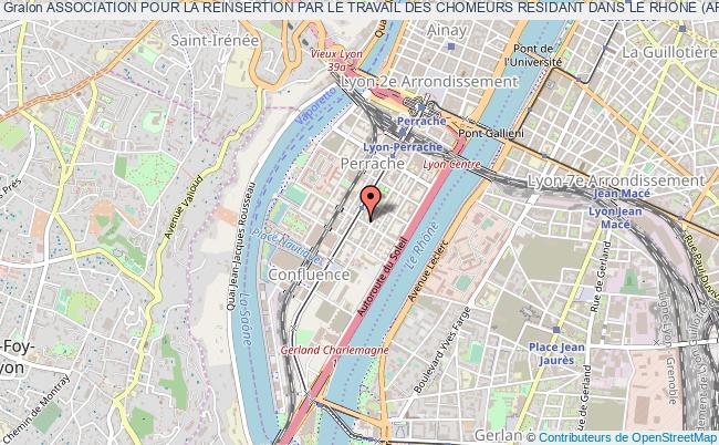 plan association Association Pour La Reinsertion Par Le Travail Des Chomeurs Residant Dans Le Rhone (artcrr) Lyon 2e Arrondissement