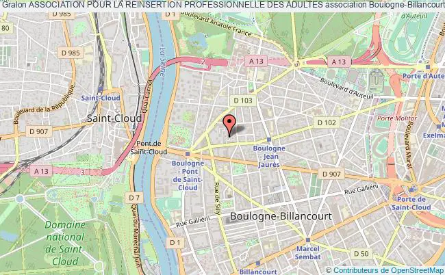 plan association Association Pour La Reinsertion Professionnelle Des Adultes Boulogne-Billancourt