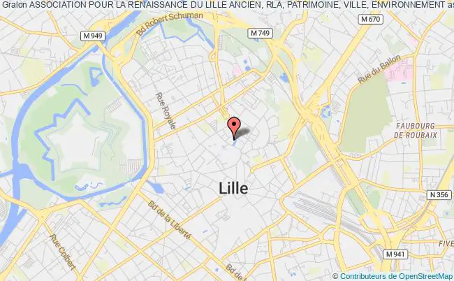 plan association Association Pour La Renaissance Du Lille Ancien, Rla, Patrimoine, Ville, Environnement Lille