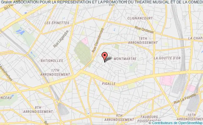 plan association Association Pour La Representation Et La Promotion Du Theatre Musical Et De La Comedie Musicale Paris